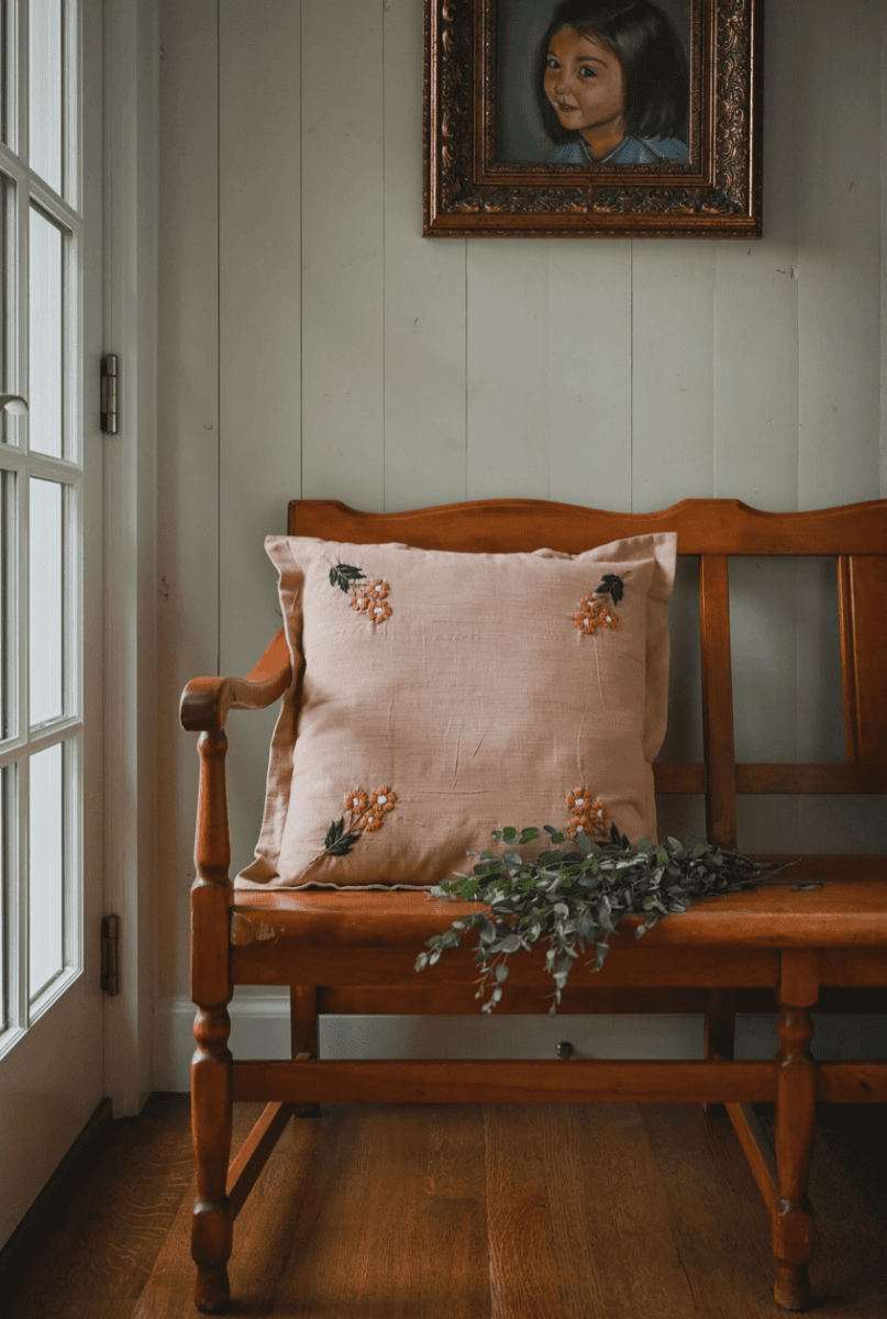 Coussin Ada - Dusty Rose - boutique décoration Montreal