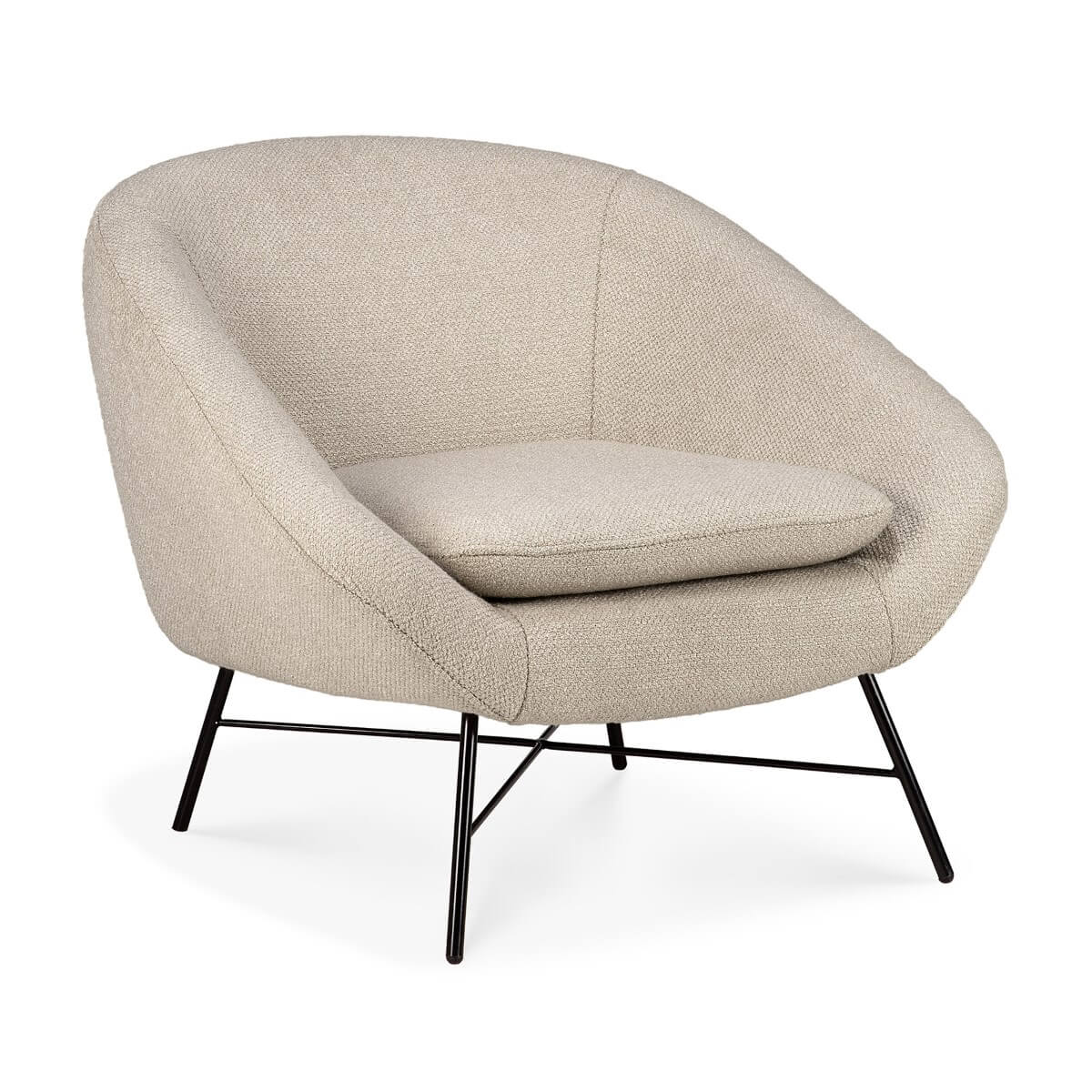 Fauteuil Barrow Blanc - boutique décoration Montreal
