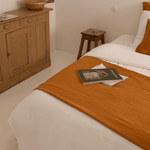 Grand Plaid/ Nappe Safran - boutique décoration Montreal