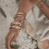 Kumali Bracelet Twist Mantra - Champagne - boutique décoration Montreal