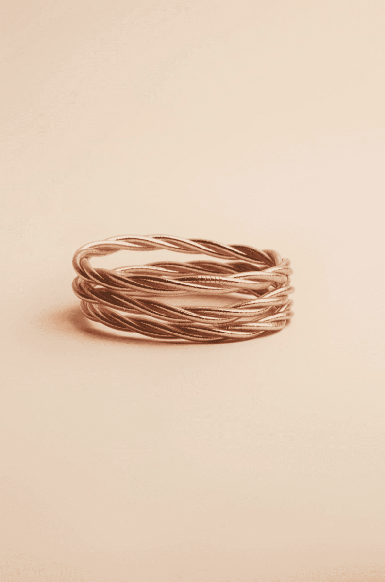 Kumali Bracelet Twist Mantra - Champagne - boutique décoration Montreal