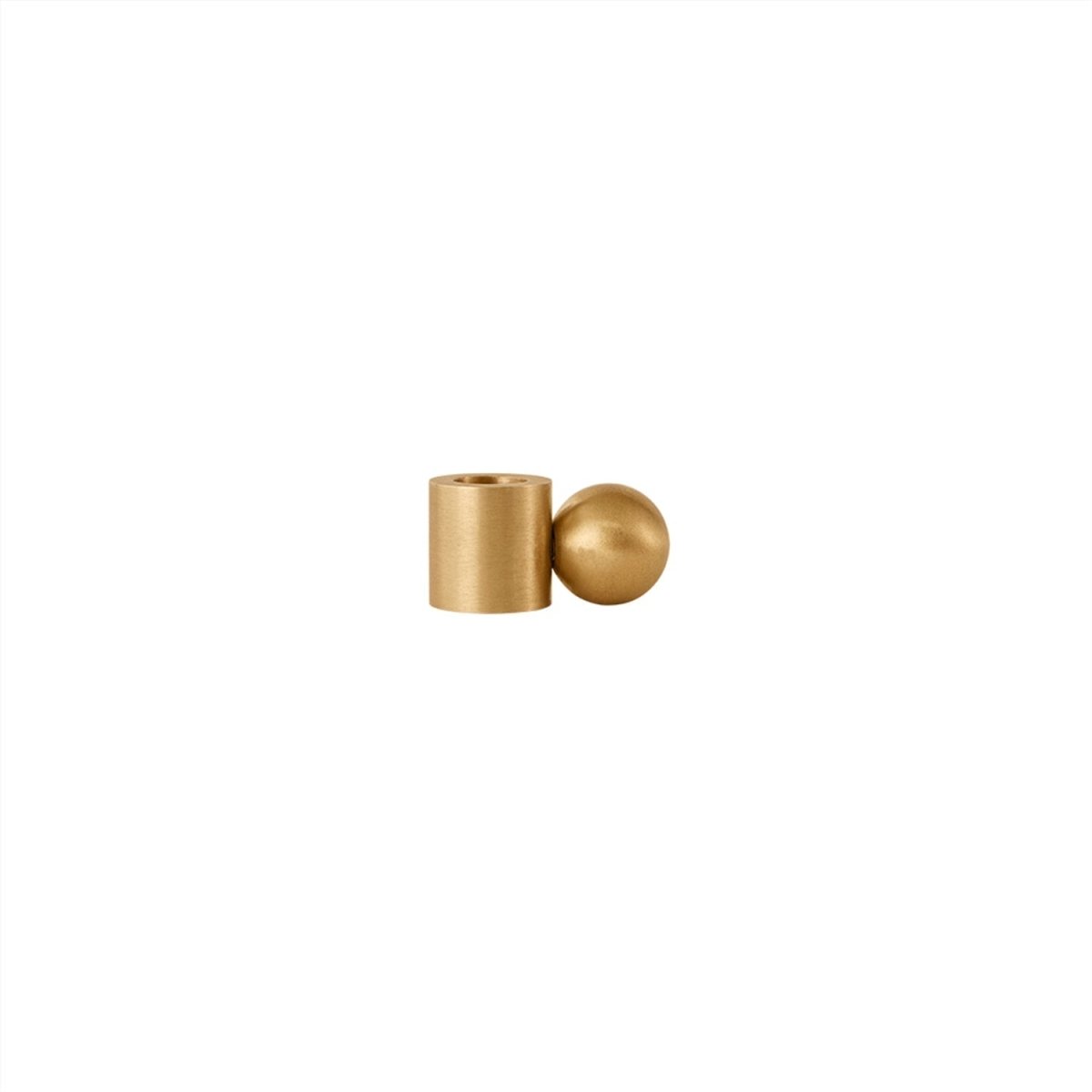 Palloa Solid Brass Candleholder - Low - Brushed Brass - Candleholder - boutique décoration Montreal