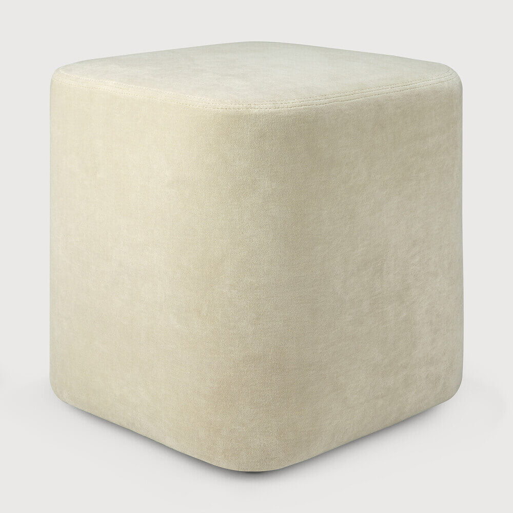 Pouf Cube - Sable - boutique décoration Montreal