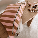 Sac Banane - Rayures Caramel - Rose - boutique décoration Montreal