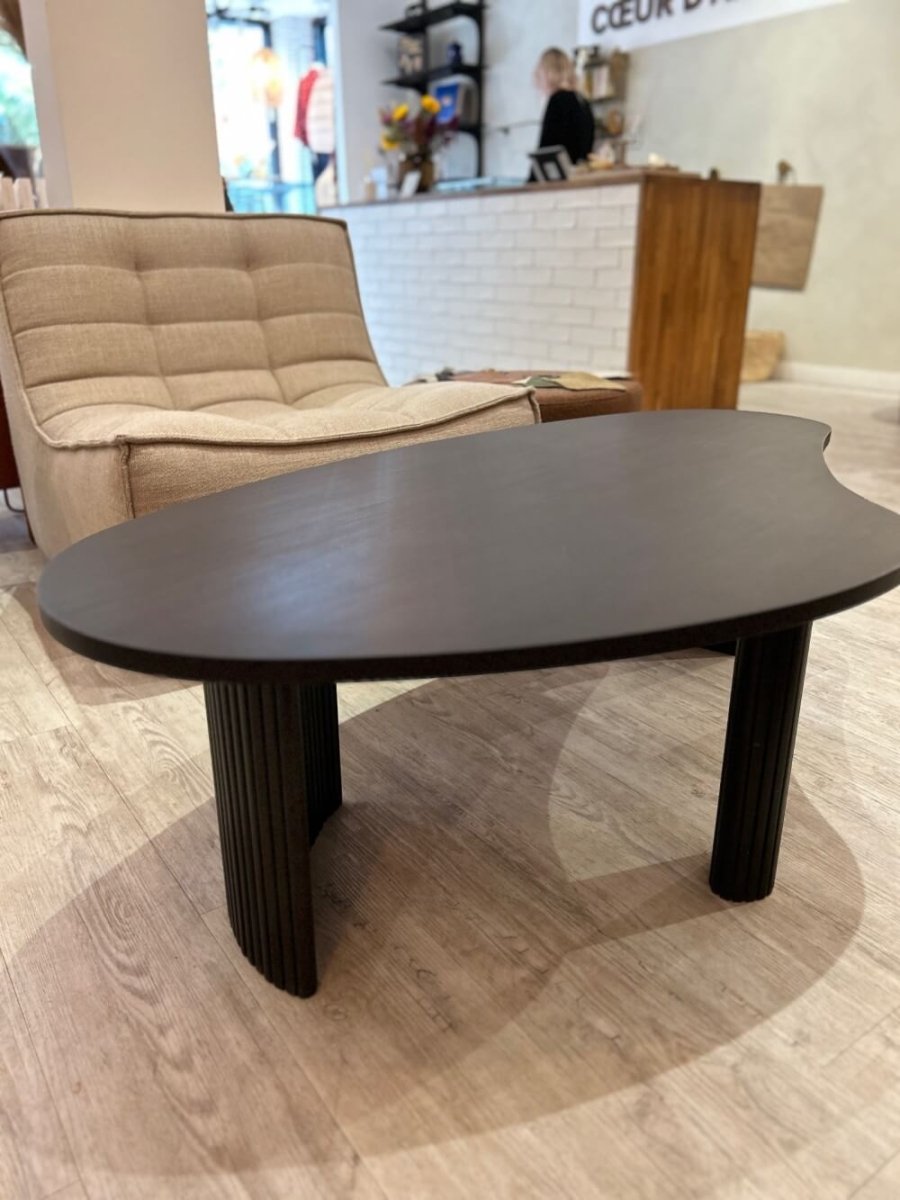 VENTE DEMO - Table basse Boomerang en acajou - boutique décoration Montreal