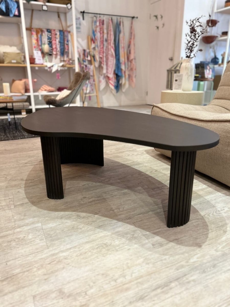 VENTE DEMO - Table basse Boomerang en acajou - boutique décoration Montreal