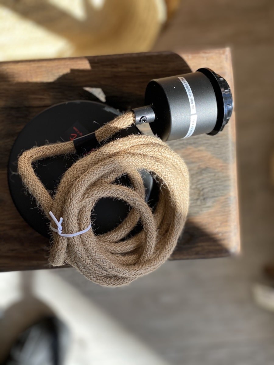 Cable électrique pour suspension - Noir et Jute - General - boutique décoration Montreal