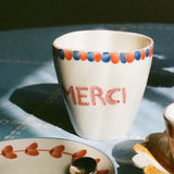 Tasse Ovale en Céramique Merci - 300 ml