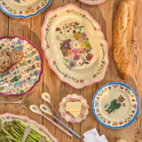 Assiette Vintage - Bleu - Imprimé Nathalie Lété