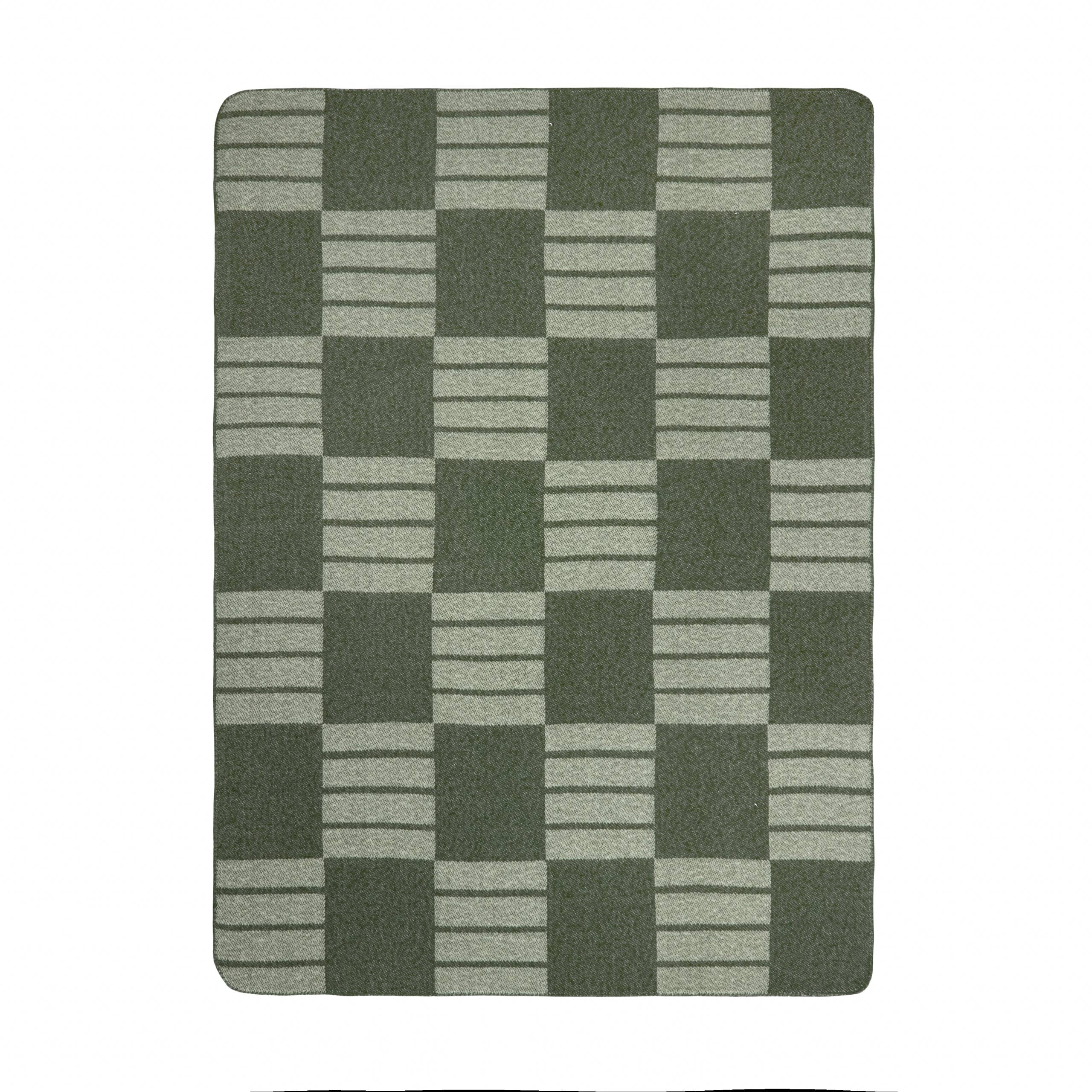 Harlech Reversible Woven Throw Moss