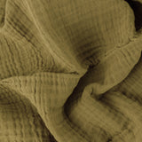 Lark muslin cotton throw in khaki