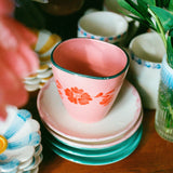 Oval espresso cup - hand-painted - 70 ml