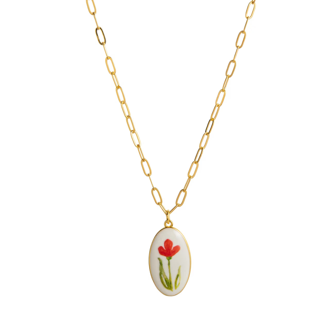 Collier - Fleur Rouge