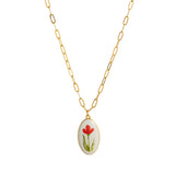 Collier - Fleur Rouge