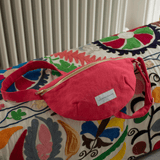 Sac Banane  en toile de coton bio - Framboise
