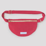 Sac Banane  en toile de coton bio - Framboise