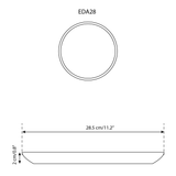 Stoneware Flat Dinner Plate | Edan 11.2"