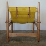 fauteuil carlo revetement jaune velours cotele