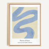 PIERRE D'AZUR, Oeuvre sur toile étirée, encadré Naturel Clair