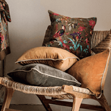 Coussin en  velours - Birdy Olive