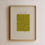 Lumière sous la porte – affiche chartreuse de Preston Lovinggood