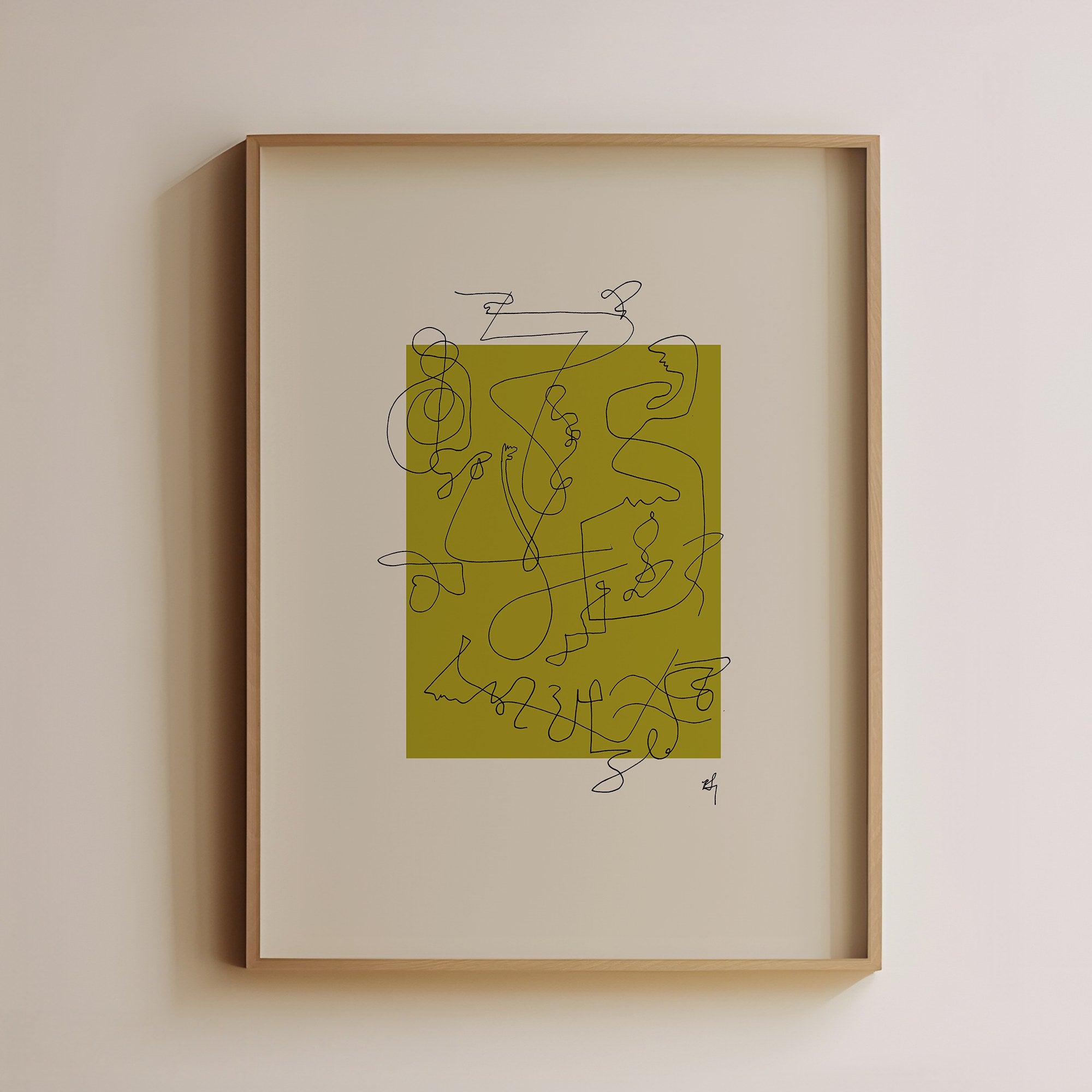 Lumière sous la porte – affiche chartreuse de Preston Lovinggood