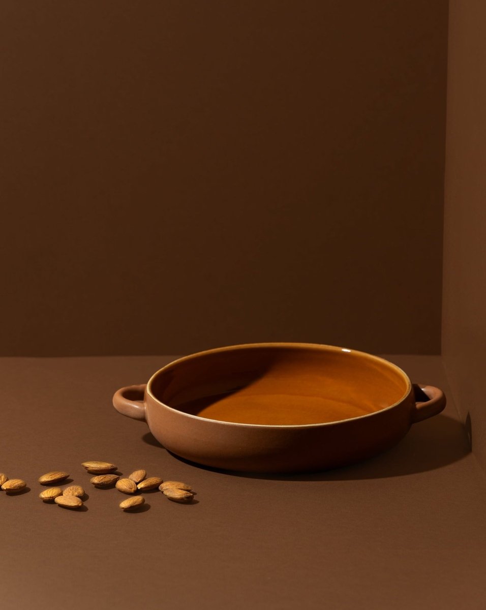 Assiette avec anses en grès | Edan - Plate - boutique décoration Montreal