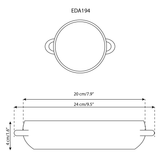 Assiette avec anses en grès | Edan - Plate - boutique décoration Montreal
