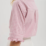 Albane Pink Gingham Blouse