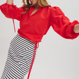 Colette Blouse en Rouge