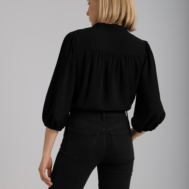 Blouse Dominique en Noir - boutique décoration Montreal