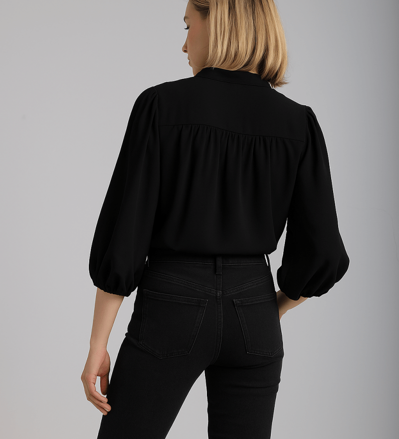 Blouse Dominique en Noir - boutique décoration Montreal