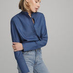 Blouse Josephine en Denim - boutique décoration Montreal