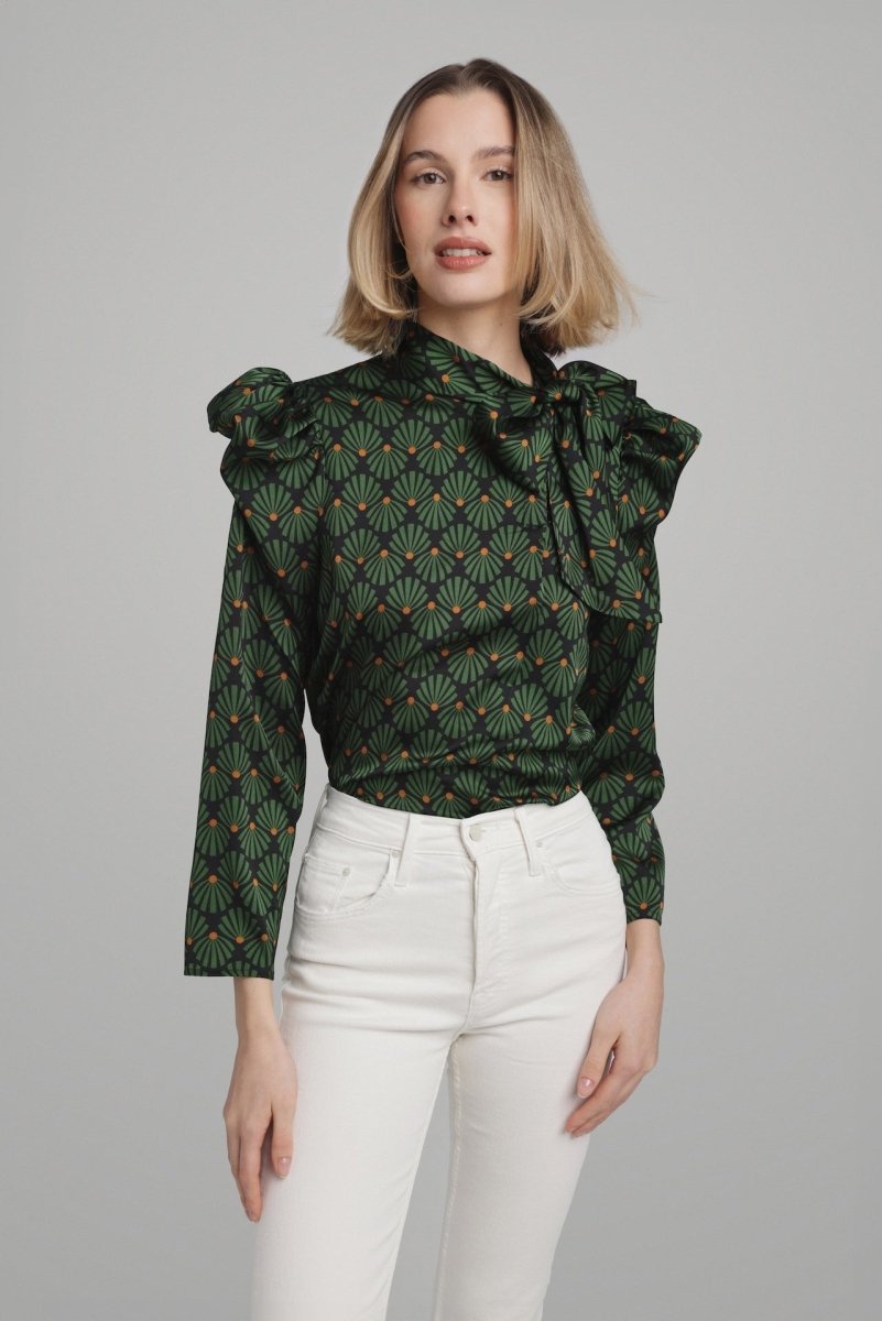 Blouse Peggy en Vert - boutique décoration Montreal