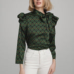 Blouse Peggy en Vert - boutique décoration Montreal