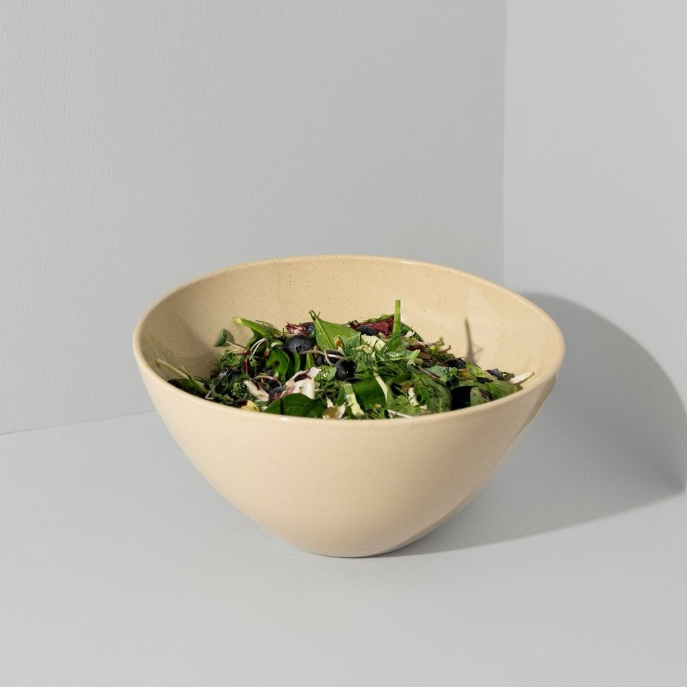 Bol de Service Organique Crème Mouchetée | Chacha - Saladier - boutique décoration Montreal