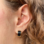 Boucles noir nocturne - Boucles d'oreilles - boutique décoration Montreal