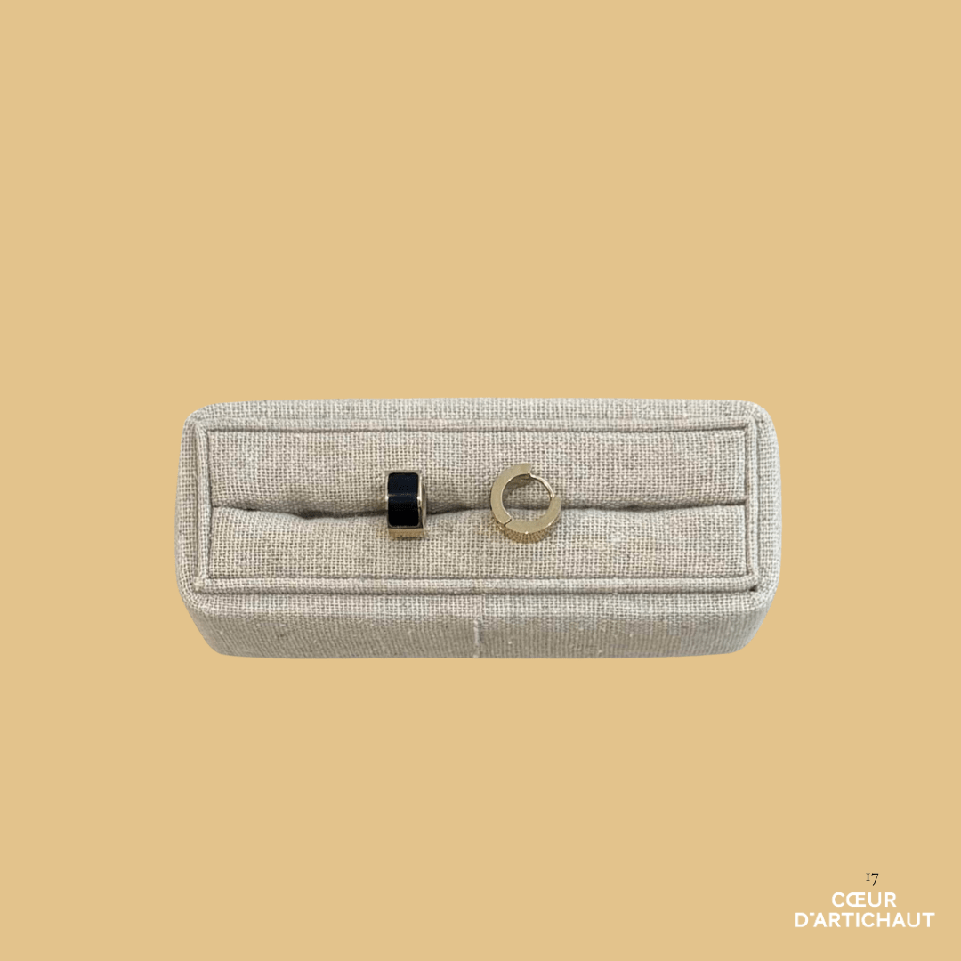 Boucles noir nocturne - Boucles d'oreilles - boutique décoration Montreal