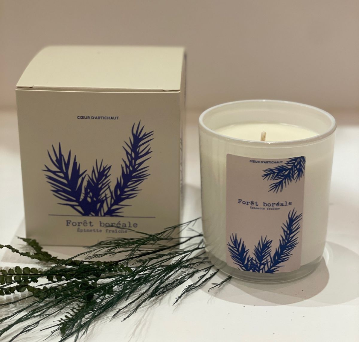 bougie parfumée, odeur sapin epinette