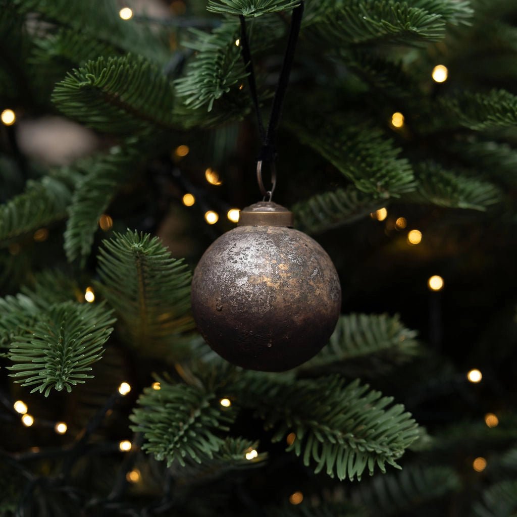 Boule de Noël patinée d'automne - boutique décoration Montreal