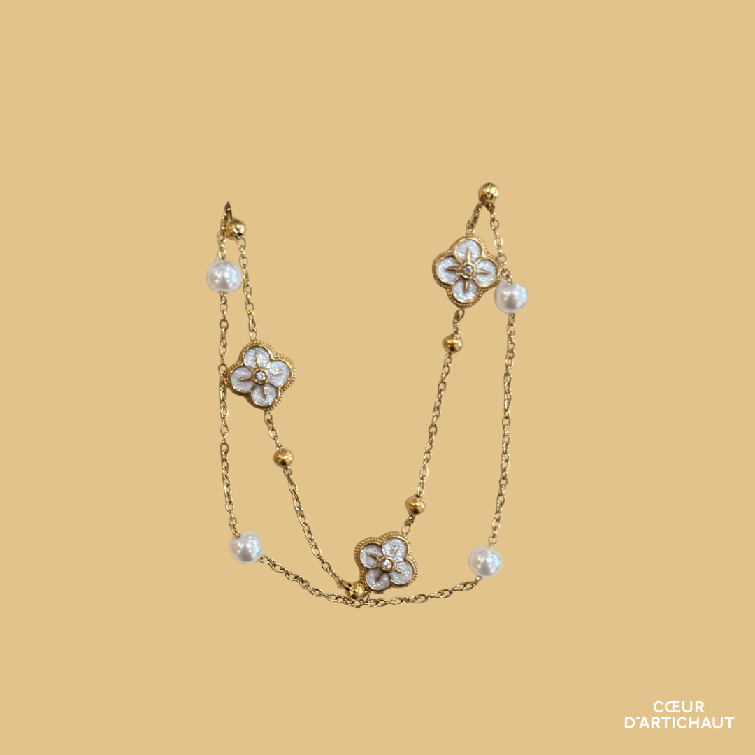 Bracelet fleur perlé - boutique décoration Montreal