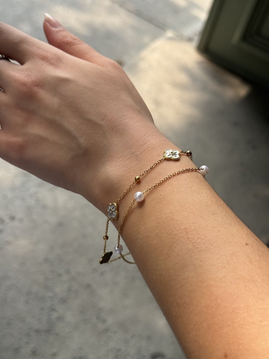 Bracelet fleur perlé - boutique décoration Montreal