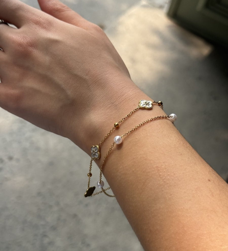 Bracelet fleur perlé - boutique décoration Montreal