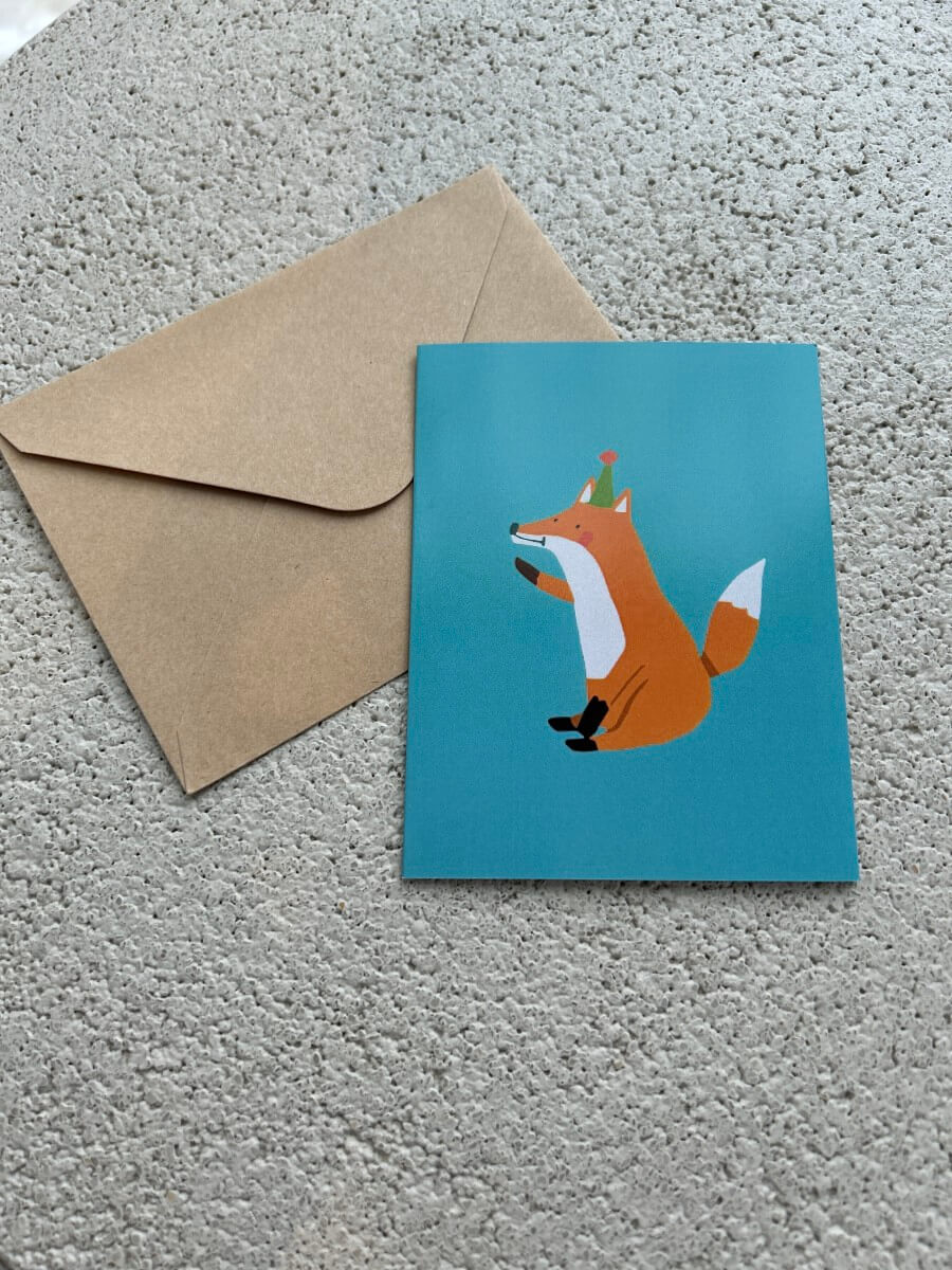 Carte de souhaits - Animaux colorés - boutique décoration Montreal