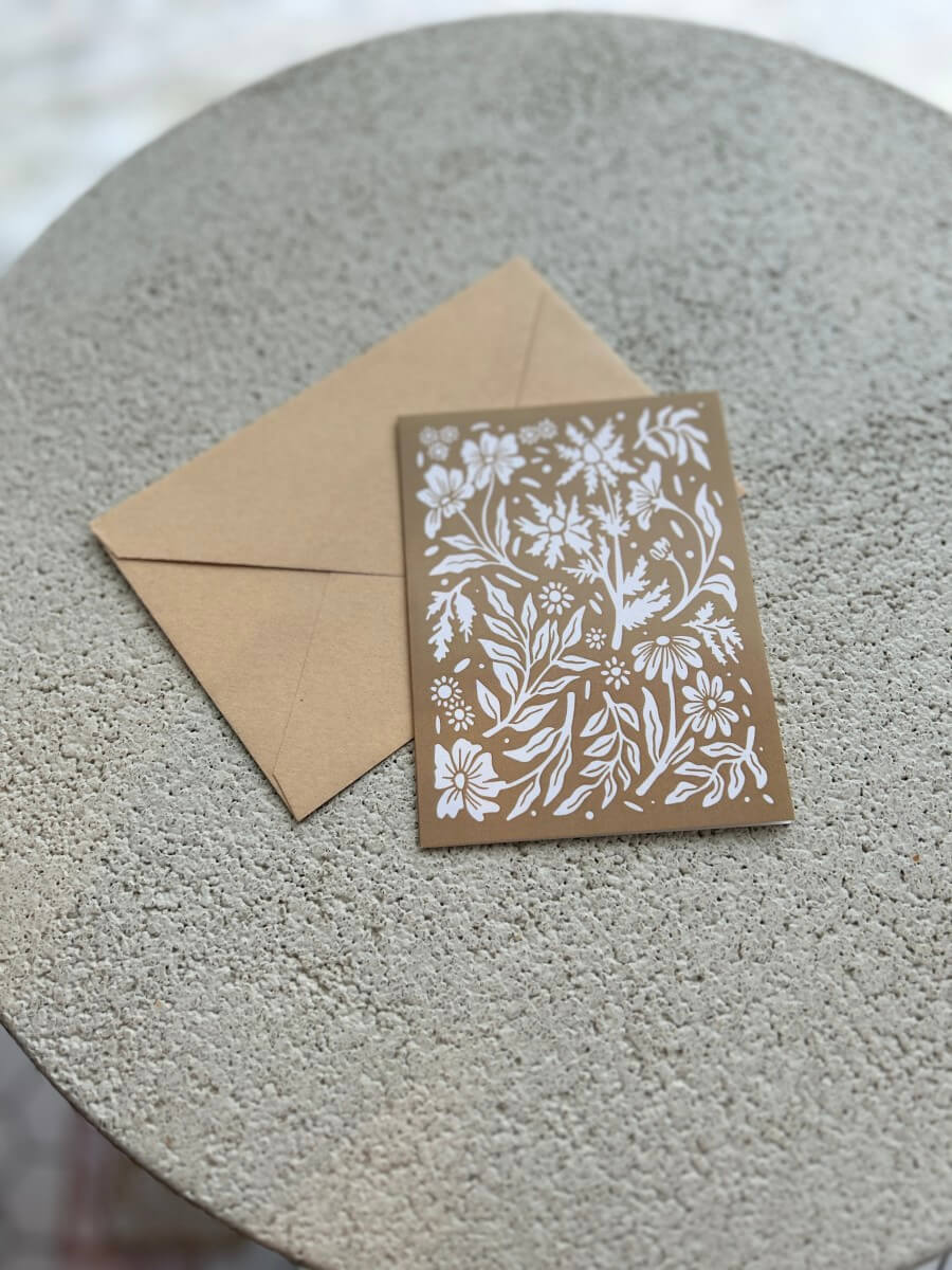 Carte de souhaits - fleuri - boutique décoration Montreal