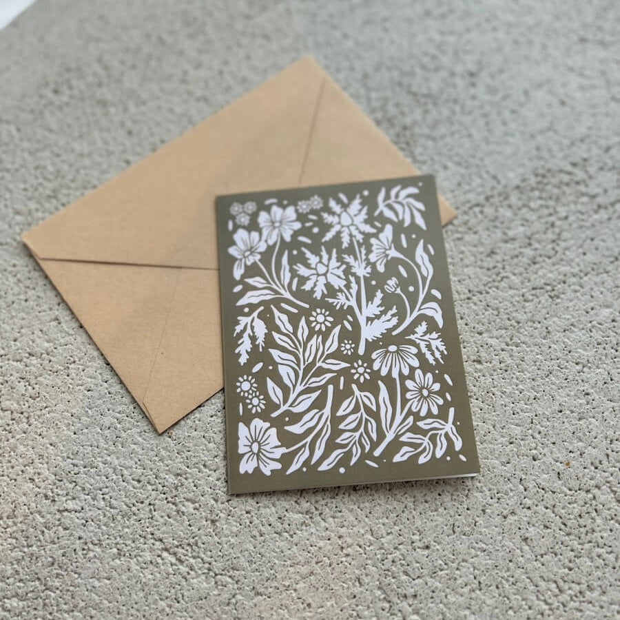 Carte de souhaits - fleuri - boutique décoration Montreal