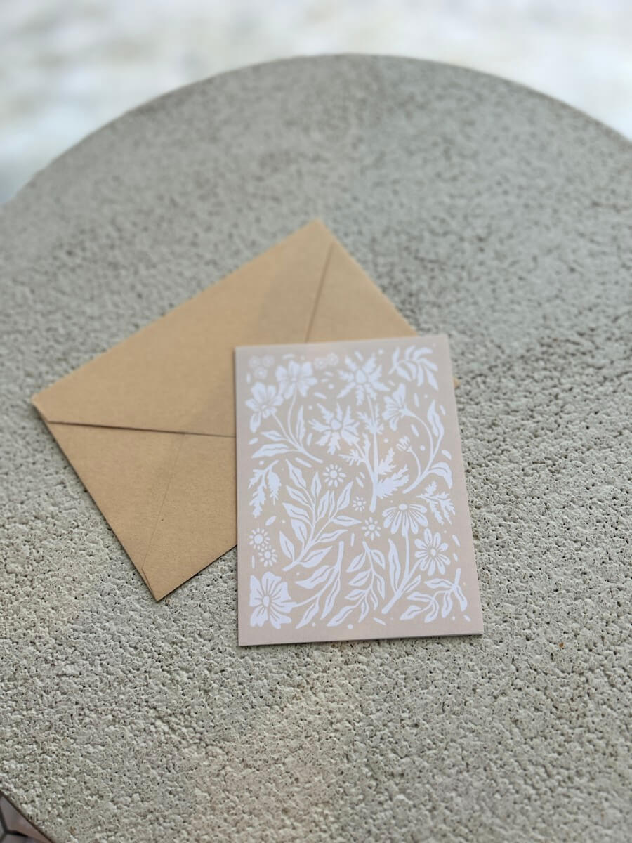 Carte de souhaits - fleuri - boutique décoration Montreal