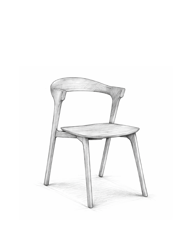 chaise designer ethnicraft, bok, formes organiques