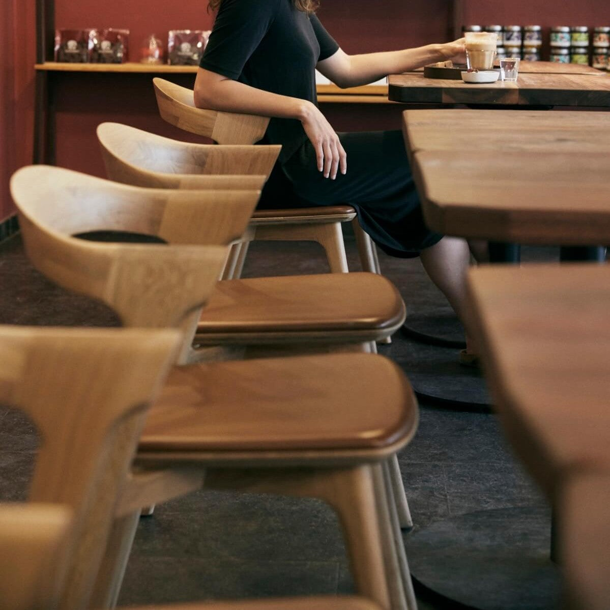chaise bok, chêne massif, restaurant ou salon
