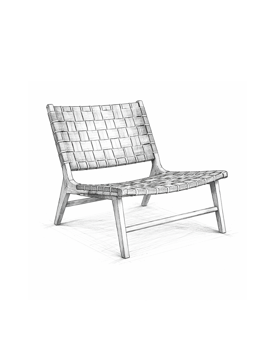 chaise design la padron, assise et dossier en cuir